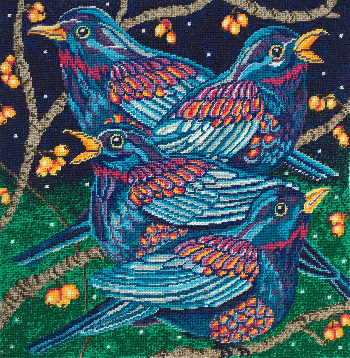 Birds - Blackbirds - Tapestry Kit